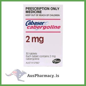 This image displays Cabergoline Tablets for academic use in pharmacology education, showing how dopamine agonists influence prolactin secretion and support learning in neuroendocrine and hormonal regulation courses.