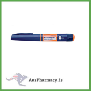 Image showing NovoRapid Insulin 3 ml Pen used for educational purposes to illustrate rapid-acting insulin pharmacology and injection technology.
