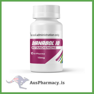 Dianabol-Sci-Pharma-Australia-300x300 A 100-tablet pack of Sci-Pharma Dianabol 10mg, each tablet coated and clearly labeled. The pack is presented on a clean laboratory-style background, displaying product name, concentration, and batch information, suitable for educational or research use.