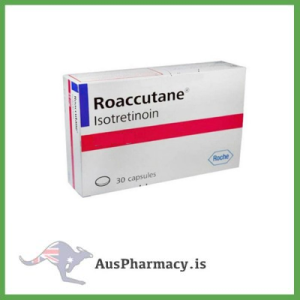 An educational photograph of Isotretinoin (Roaccutane) capsules, commonly studied in dermatology courses for understanding acne treatment mechanisms, retinoid pharmacology, and the importance of responsible medical supervision in managing severe skin conditions.